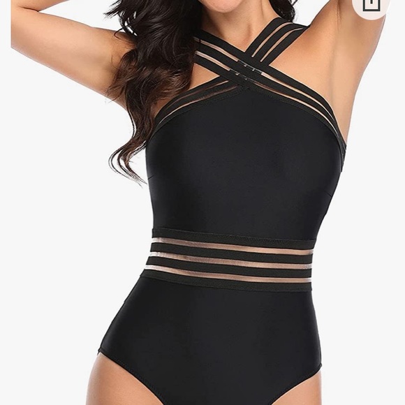 tempt me Other - Tempt Me Crisscross One Piece Swimsuit Tummy Control Front Crossover Swimwear